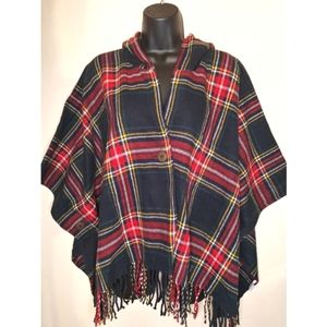 Plaid Hooded Cape